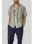 Dar Kesim Renkli Kısakol Keten Gömlek 3