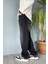 Taşlanmış Siyah Baggy Kot Pantolon 2