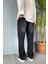 Taşlanmış Siyah Baggy Kot Pantolon 4