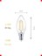 3'lü LED Filament Mum Ampul E14 4W 2700K Sarı Işık 2