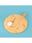 Pizza Sunum Tahtası ve Bıçağı - Açık Kahverengi - 34 cm 1