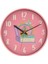 Slim Masal Çocuk Odası Duvar Saati - Pembe - 30 cm 2