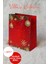 Noel Desenli Hediye Çantası Kırmızı I 1 Adet Yılbaşı Hediye Poşeti 25X30X9 Christmas 1