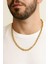 Altın Renk Doc Model Zincir 55 cm Unisex Çelik Kolye 2