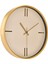 Dekoratif Krem Kadran Çizgi Rakam Duvar Saati - Altın - 29 cm 2