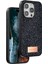 Apple iPhone 14 Pro Uyumlu Parlak Simli Taşlı Premium Kalite Kadın Telefon Kılıfı Kapak 1