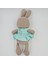 Mavi Elbiseli Tavşancık Amigurumi Oyuncak 3