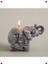 Boho Fil Temalı Dekoratif Mum - Gri 2