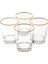 Pure Altın Yaldızlı 4'lü Su Bardağı Seti - 270 ml 2