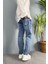 Mavi Yırtıklı Jean - Boyfriend Kot Pantolon 5