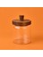 Bambu Kapaklı Cam Kavanoz - Açık Kahverengi / Şeffaf - 450 ml 1