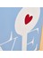 Deco Bold Hearts Duvar Panosu - Mavi - 30X40 cm 3