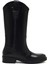 Kadın Siyah Deri Kovboy Çizme 25WFD188718 1