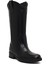 Kadın Siyah Deri Kovboy Çizme 25WFD188718 9