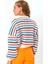 Renkli Çizgili Dökümlü Kısa Kazak 2