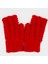 Kırmızı El Örgüsü Yetişkin Parmaksız Eldiven 2