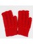 Kırmızı El Örgüsü Yetişkin Parmaksız Eldiven 3