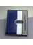 Mavi Beyaz Deri Kapaklı Defter ve Metal Kalem Set 1