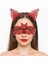Ateş Kırmızısı Dantel Taç ve Maske Seti 10 No 1