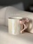 Pinky Shine Ribbon Mug | Kurdele Porselen Kupa 350 ml 1