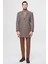 Slim Fit Kahverengi Palto Ekose Desen ile Uzun Kol Erkekler İçin Şıklık 6