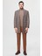 Slim Fit Kahverengi Palto Ekose Desen ile Uzun Kol Erkekler İçin Şıklık 7