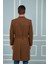 Erkek Palto Uzun Kol Yün ve Polyester Düz Desen Kahverengi Renk Seçeneği 6