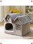Gri Küçük Boy Yumuşak Kedi Evi & Yatağı 2