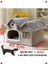 Gri Küçük Boy Yumuşak Kedi Evi & Yatağı 3