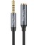 3.5mm TRRS Aux Kulaklık Mikrofon Ses Uzatma Kablosu 2 Metre 1