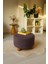 pufo dekoratif - gri renkli - gürgen ayaklı - yuvarlak puf - çok amaçlı kullanım - modern bench 5