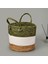 Living Green Culture Dekoratif Sepet - Krem / Yeşil - 27X28 cm 2