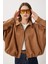 Süet Görünümlü Bomber Ceket LOH0014 Camel 1