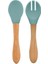 Mama Kaşığı ve Çatal Seti Aqua Green 1