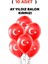 ( 10 Adet ) Ay Yıldız Türk Bayrağı Baskılı Balon Kırmızı Balon Milli Bayram Süsleme 1