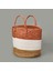 Living Urban Delight Dekoratif Sepet - Krem / Turuncu - 27X28 cm 1