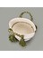 Living Green Culture Dekoratif Sepet - Krem / Yeşil - 25X21 cm 3