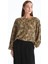 Yeni Sezon Bisiklet Yaka Desenli Uzun Kollu Kadın Bluz 1