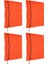 4pcs 18X18 Inç Örgü Güvenlik Bayrakları Turuncu Uyarı Bayrağı Bungee Güvenlik Bayrağı Iyi Görünürlük Hava Geçirmez Bayrak Gromets ile (Yurt Dışından) 3