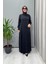 Cupro Ipek Elbise Siyah T26K-4024 1