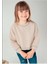 Kız Çocuk Kazak Krem Renk Yuvarlak Yaka Günlük Kullanım İçin 3 Yaş 4