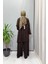 Cupro Jakar Tunik Takım Kahve 38010 3