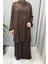 Cupro Jakar Tunik Takım Kahve 38010 4