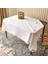 Soft Fancy Granny Masa Örtüsü - Beyaz - 140X200 cm 1
