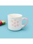 Houseware 7 Kalp Desenli Porselen Kupa - Beyaz / Pembe - 320 ml 2