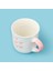 Houseware 7 Kalp Desenli Porselen Kupa - Beyaz / Pembe - 320 ml 3