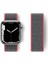 Newface Apple Watch 42MM Hasırlı Cırtcırtlı Kordon - Pembe-Gri 1