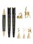 3'lü Paket Çift Uçlu Sıvı Altın Krom Kalemler (Yurt Dışından) 2
