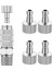 Airbrush Hızlı Bağlantı Elemanı Serbest Bırakma Bağlantı Adaptörü Kiti, 5 Adet 1/8 Inç Dişi Konnektör ve 1 Erkek Adaptör (Yurt Dışından) 1