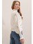 Kadın Beyaz Yarım Balıkçı Yaka Dantel Detaylı Uzun Kollu Kazak 5